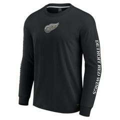 Detroit Red Wings Fanatics Elements Strive Long Sleeve T-Shirt - Black - NHL