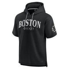 Boston Bruins Fanatics Elements Ready Short Sleeve Pullover Hoodie - Black - NHL