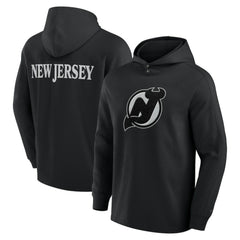 New Jersey Devils Fanatics Elements Blaze Tri-Blend Long Sleeve Hoodie T-Shirt - Black - NHL