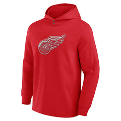 Detroit Red Wings Fanatics Elements Blaze Tri-Blend Long Sleeve Hoodie T-Shirt - Red - NHL