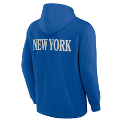 New York Rangers Fanatics Elements Blaze Tri-Blend Long Sleeve Hoodie T-Shirt - Blue - NHL