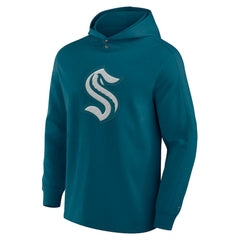 Seattle Kraken Fanatics Elements Blaze Tri-Blend Long Sleeve Hoodie T-Shirt - Teal - NHL