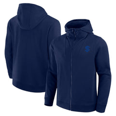 Seattle Kraken Fanatics Elements Tonal Primary Tri-Blend Full-Zip Hoodie - Navy - NHL
