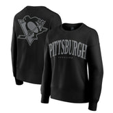 Pittsburgh Penguins Fanatics Women's Elements Flow Pullover Sweatshirt - Black - NHL