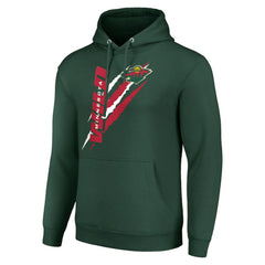 Minnesota Wild Starter Color Scratch Fleece Pullover Hoodie - Green - NHL