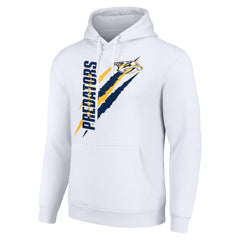 Nashville Predators Starter Color Scratch Fleece Pullover Hoodie - White - NHL