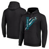 San Jose Sharks Starter Color Scratch Fleece Pullover Hoodie - Black - NHL