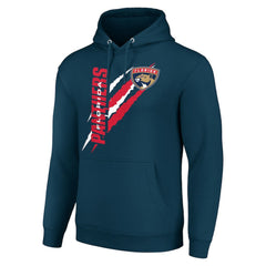 Florida Panthers Starter Color Scratch Fleece Pullover Hoodie - Blue - NHL