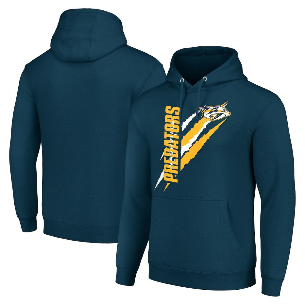 Nashville Predators Starter Color Scratch Fleece Pullover Hoodie - Blue - NHL