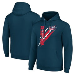 Columbus Blue Jackets Starter Color Scratch Fleece Pullover Hoodie - Blue - NHL
