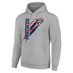 Florida Panthers Starter Color Scratch Fleece Pullover Hoodie - Heather Gray - NHL