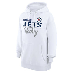Winnipeg Jets G-III 4Her by Carl Banks Women's Team Fleece Pullover Hoodie - White - NHL