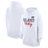 Columbus Blue Jackets G-III 4Her by Carl Banks Women's Team Fleece Pullover Hoodie - White - NHL