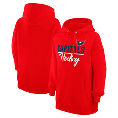 Washington Capitals G-III 4Her by Carl Banks Women's Team Fleece Pullover Hoodie - Red - NHL
