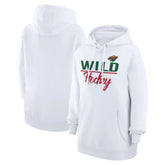 Minnesota Wild G-III 4Her by Carl Banks Women's Team Fleece Pullover Hoodie - White - NHL