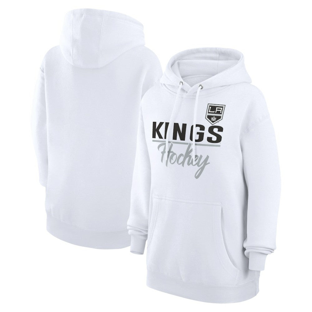 Los Angeles Kings G-III 4Her by Carl Banks Women's Team Fleece Pullover Hoodie - White - NHL