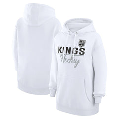 Los Angeles Kings G-III 4Her by Carl Banks Women's Team Fleece Pullover Hoodie - White - NHL