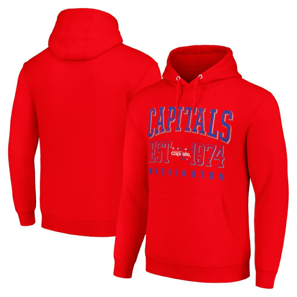 Washington Capitals Starter Retro Graphic Pullover Hoodie - Red - NHL
