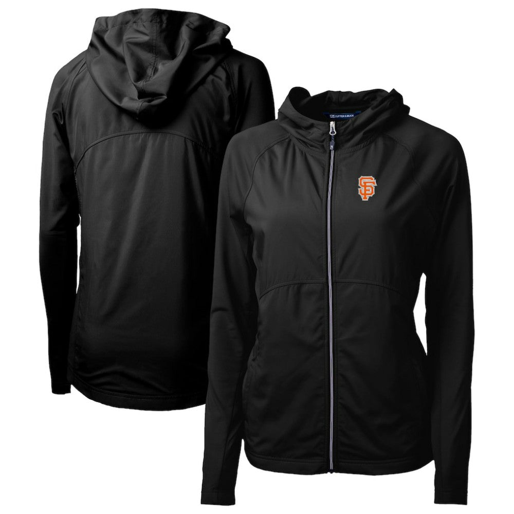 San Francisco Giants Cutter & Buck Women's City Connect Adapt Eco Knit Hybrid Recycled Full-Zip Hoodie - MLB