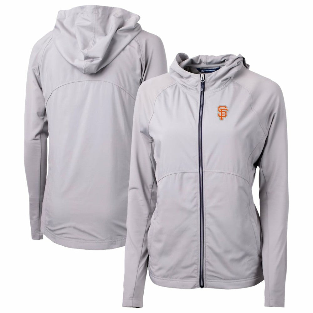 San Francisco Giants Cutter & Buck Women's City Connect Adapt Eco Knit Hybrid Recycled Full-Zip Hoodie - MLB