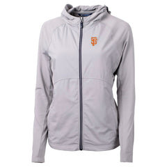 San Francisco Giants Cutter & Buck Women's City Connect Adapt Eco Knit Hybrid Recycled Full-Zip Hoodie - MLB