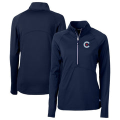 Chicago Cubs Cutter & Buck Women's City Connect Adapt Eco Knit Recycled Half-Zip Pullover Top - MLB