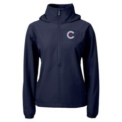 Chicago Cubs Cutter & Buck Women's City Connect Charter Eco Recycled Half-Zip Anorak Jacket - MLB