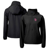 San Diego Padres Cutter & Buck Women's City Connect Charter Eco Recycled Half-Zip Anorak Jacket - MLB