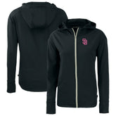 San Diego Padres Cutter & Buck Women's City Connect Daybreak Eco Recycled Full-Zip Hoodie - MLB