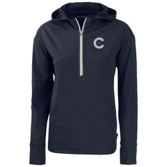 Chicago Cubs Cutter & Buck Women's City Connect Daybreak Eco Recycled Half-Zip Hoodie - MLB