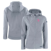 San Diego Padres Cutter & Buck Women's City Connect Evoke Eco Softshell Recycled Full-Zip Hoodie Jacket - MLB