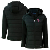 San Diego Padres Cutter & Buck Women's City Connect Evoke Hybrid Eco Softshell Recycled Full-Zip Hoodie Jacket - MLB