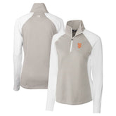 San Francisco Giants Cutter & Buck Women's City Connect Forge Tonal Stripe Stretch Half-Zip Pullover Top - MLB