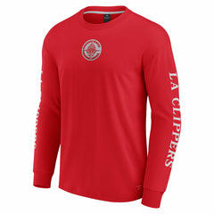 LA Clippers Elements Strive Long Sleeve T-Shirt Red - NBA