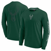 Milwaukee Bucks Elements Strive Long Sleeve T-Shirt Hunter Green - NBA