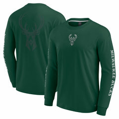 Milwaukee Bucks Elements Strive Long Sleeve T-Shirt Hunter Green - NBA