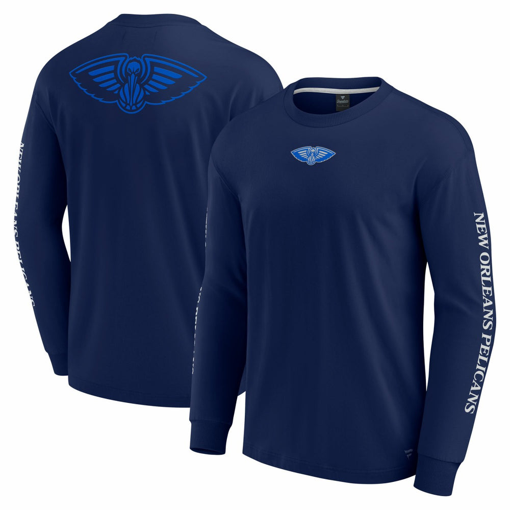 New Orleans Pelicans Elements Strive Long Sleeve T-Shirt Navy - NBA