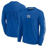 Philadelphia 76ers Elements Strive Long Sleeve T-Shirt Royal - NBA