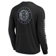 Brooklyn Nets Elements Strive Long Sleeve T-Shirt Black - NBA
