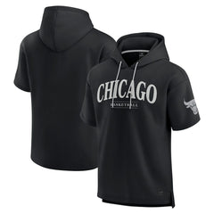 Chicago Bulls Elements Ready Short Sleeve Pullover Hoodie Black - NBA