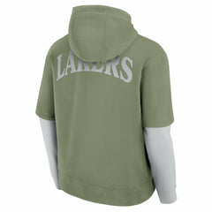 Los Angeles Lakers Elements Sleek Pullover Hoodie Olive - NBA