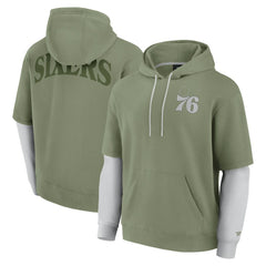 Philadelphia 76ers Elements Sleek Pullover Hoodie Olive - NBA