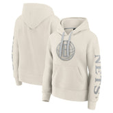 Brooklyn Nets Women's Elements Next Pullover Hoodie Cream - NBA