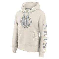 Brooklyn Nets Women's Elements Next Pullover Hoodie Cream - NBA