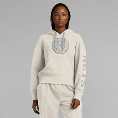Brooklyn Nets Women's Elements Next Pullover Hoodie Cream - NBA