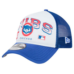 Chicago Cubs New Era Retro Wordmark 9FORTY A-Frame Trucker Adjustable Hat - MLB