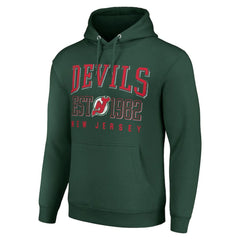 New Jersey Devils Starter Retro Graphic Pullover Hoodie - Green - NHL