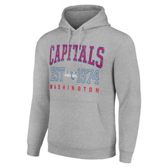 Washington Capitals Starter Retro Graphic Pullover Hoodie - Heather Gray - NHL
