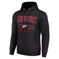 Detroit Red Wings Starter Retro Graphic Pullover Hoodie - Black - NHL