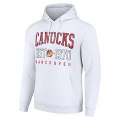 Vancouver Canucks Starter Retro Graphic Pullover Hoodie - White - NHL